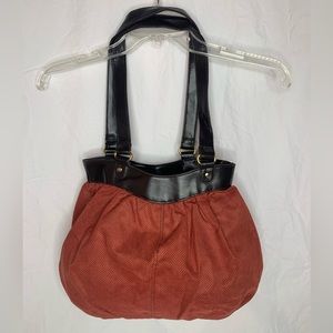 Estee Lauder shoulder bag/tote perforated suede NWOT